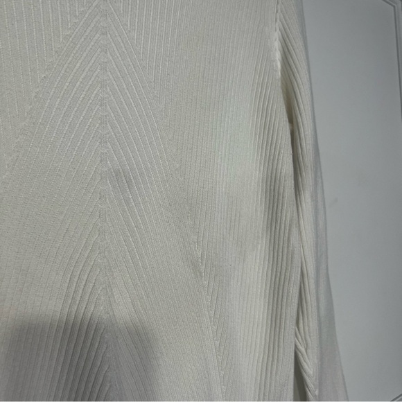 Calvin Klein Scoop Neck Sweater Long Sleeve Ribbed Winter White Size 1X NWT - Picture 4 of 9